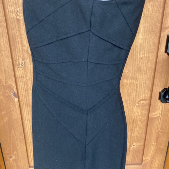 Antonio Melani Women's Dress Black Fitted Back Zip, Kick Pleat size 4 - Picture 5 of 13